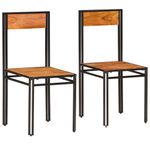 Casa si Gradina - Mobilier - Scaune si fotolii - Scaune - Scaune de bucatarie, 2 buc., lemn masiv de acacia - Infinity.ro