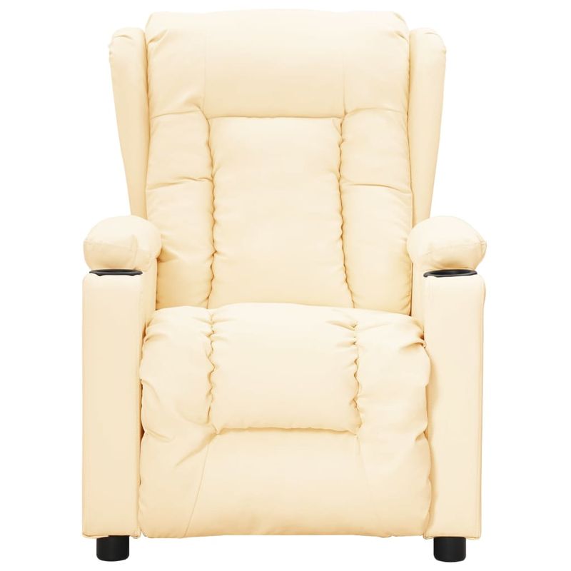 Casa si Gradina - Mobilier - Scaune si fotolii - Fotolii - Fotoliu rabatabil, crem, piele ecologica - Infinity.ro