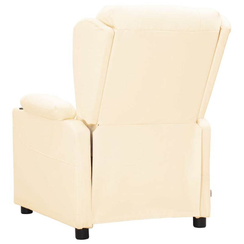 Casa si Gradina - Mobilier - Scaune si fotolii - Fotolii - Fotoliu rabatabil, crem, piele ecologica - Infinity.ro