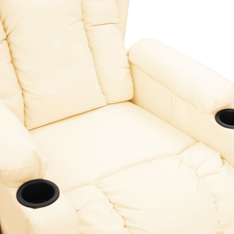 Casa si Gradina - Mobilier - Scaune si fotolii - Fotolii - Fotoliu rabatabil, crem, piele ecologica - Infinity.ro