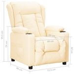 Casa si Gradina - Mobilier - Scaune si fotolii - Fotolii - Fotoliu rabatabil, crem, piele ecologica - Infinity.ro