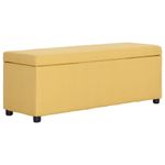 Casa si Gradina - Mobilier - Canapele si coltare - Banchete - Banca cu compartiment de depozitare, galben, 116 cm, poliester - Infinity.ro