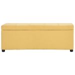 Casa si Gradina - Mobilier - Canapele si coltare - Banchete - Banca cu compartiment de depozitare, galben, 116 cm, poliester - Infinity.ro