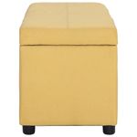 Casa si Gradina - Mobilier - Canapele si coltare - Banchete - Banca cu compartiment de depozitare, galben, 116 cm, poliester - Infinity.ro