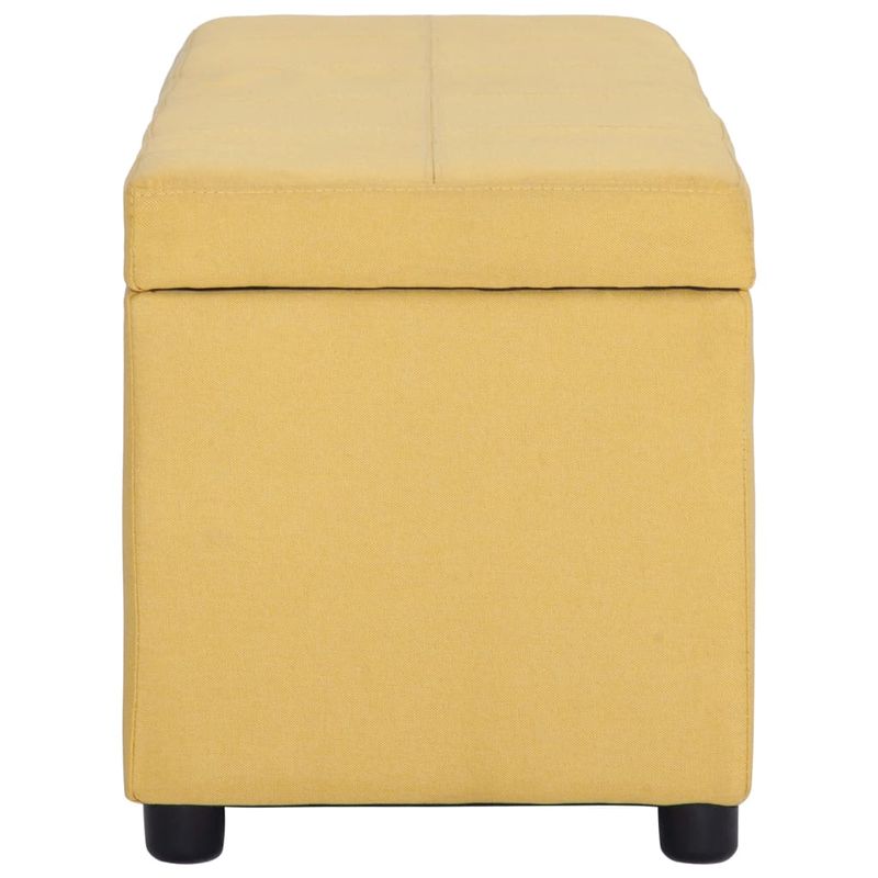 Casa si Gradina - Mobilier - Canapele si coltare - Banchete - Banca cu compartiment de depozitare, galben, 116 cm, poliester - Infinity.ro