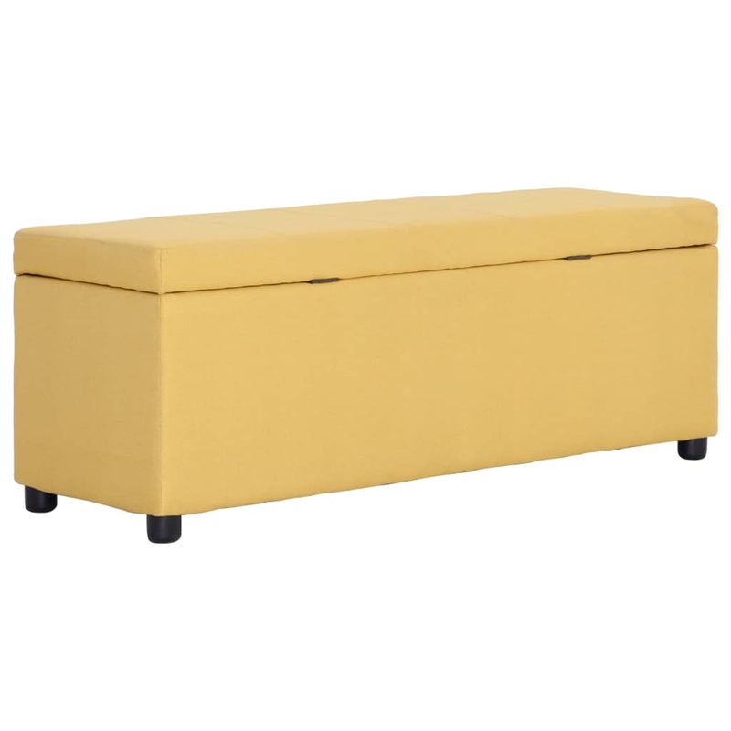 Casa si Gradina - Mobilier - Canapele si coltare - Banchete - Banca cu compartiment de depozitare, galben, 116 cm, poliester - Infinity.ro