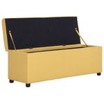 Casa si Gradina - Mobilier - Canapele si coltare - Banchete - Banca cu compartiment de depozitare, galben, 116 cm, poliester - Infinity.ro