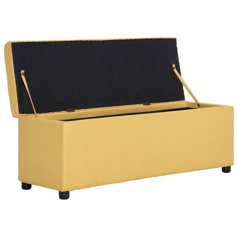 Casa si Gradina - Mobilier - Canapele si coltare - Banchete - Banca cu compartiment de depozitare, galben, 116 cm, poliester - Infinity.ro