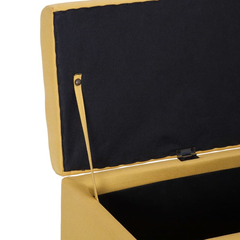 Casa si Gradina - Mobilier - Canapele si coltare - Banchete - Banca cu compartiment de depozitare, galben, 116 cm, poliester - Infinity.ro