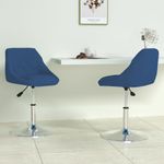 Casa si Gradina - Mobilier - Scaune si fotolii - Scaune - Scaune de bucatarie pivotante, 2 buc., albastru, catifea - Infinity.ro