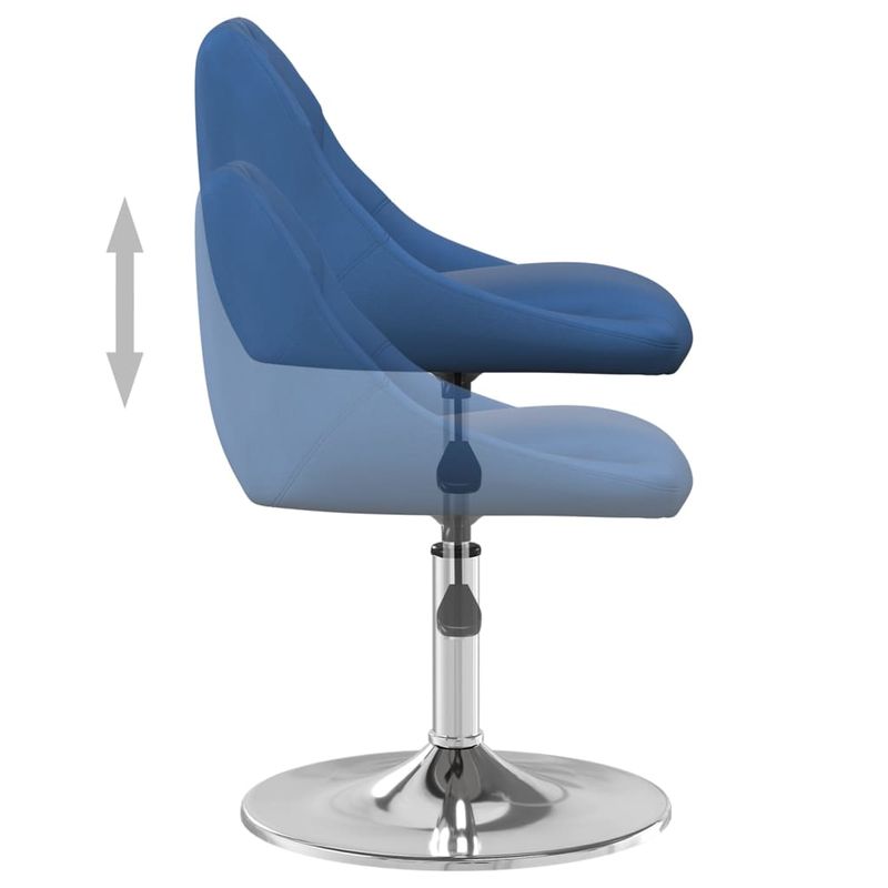 Casa si Gradina - Mobilier - Scaune si fotolii - Scaune - Scaune de bucatarie pivotante, 2 buc., albastru, catifea - Infinity.ro