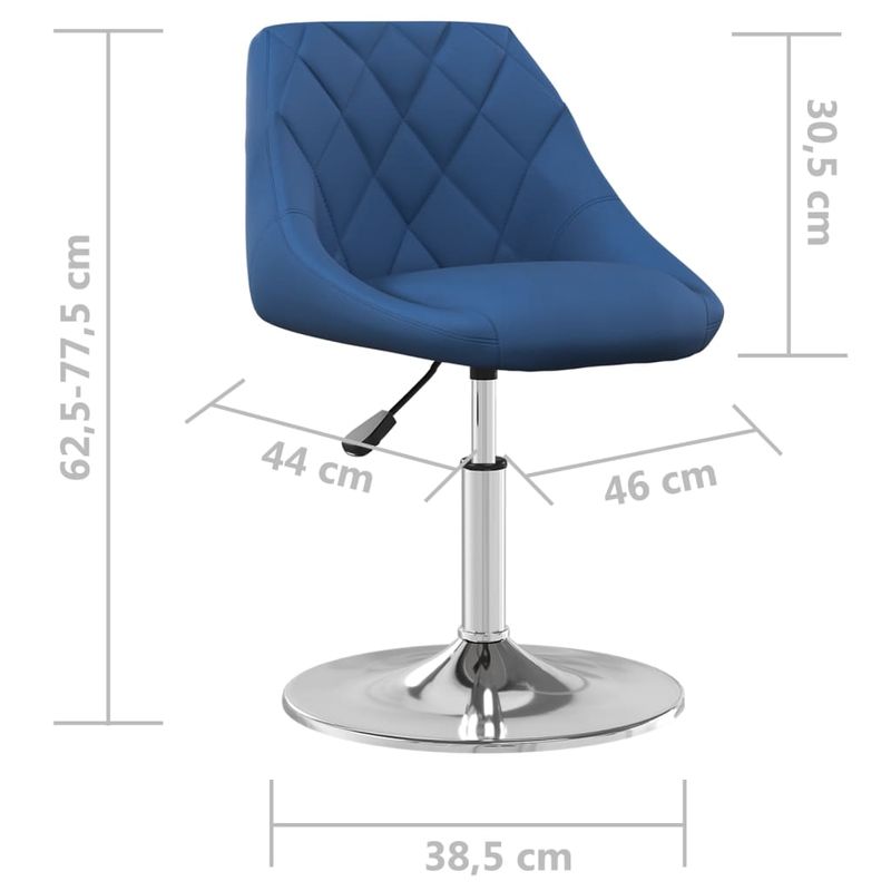 Casa si Gradina - Mobilier - Scaune si fotolii - Scaune - Scaune de bucatarie pivotante, 2 buc., albastru, catifea - Infinity.ro