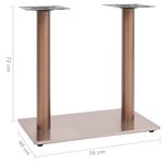Casa si Gradina - Mobilier - Feronerie si accesorii mobila - Picior masa de bistro, alama, 70x40x72 cm, otel inoxidabil - Infinity.ro