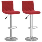 Casa si Gradina - Mobilier - Scaune si fotolii - Scaune - Scaune de bar, 2 buc., rosu vin, catifea - Infinity.ro