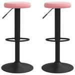 Casa si Gradina - Mobilier - Scaune si fotolii - Scaune - Scaune de bar, 2 buc., roz, catifea - Infinity.ro