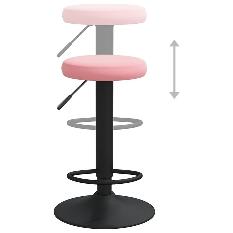 Casa si Gradina - Mobilier - Scaune si fotolii - Scaune - Scaune de bar, 2 buc., roz, catifea - Infinity.ro