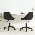 Casa si Gradina - Mobilier - Scaune si fotolii - Scaune - Scaune de bucatarie pivotante, 2 buc., negru, catifea - Infinity.ro