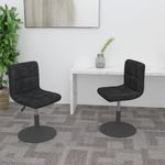 Casa si Gradina - Mobilier - Scaune si fotolii - Scaune - Scaune de bucatarie pivotante, 2 buc., negru, catifea - Infinity.ro
