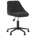 Casa si Gradina - Mobilier - Scaune si fotolii - Scaune - Scaune de bucatarie pivotante, 2 buc., negru, catifea - Infinity.ro