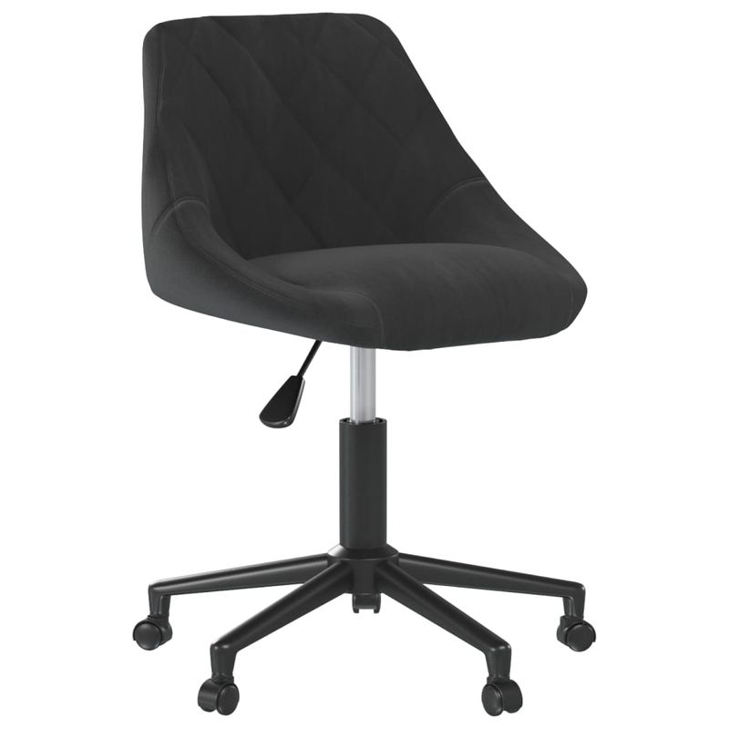 Casa si Gradina - Mobilier - Scaune si fotolii - Scaune - Scaune de bucatarie pivotante, 2 buc., negru, catifea - Infinity.ro