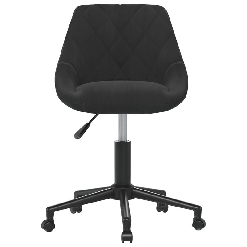 Casa si Gradina - Mobilier - Scaune si fotolii - Scaune - Scaune de bucatarie pivotante, 2 buc., negru, catifea - Infinity.ro