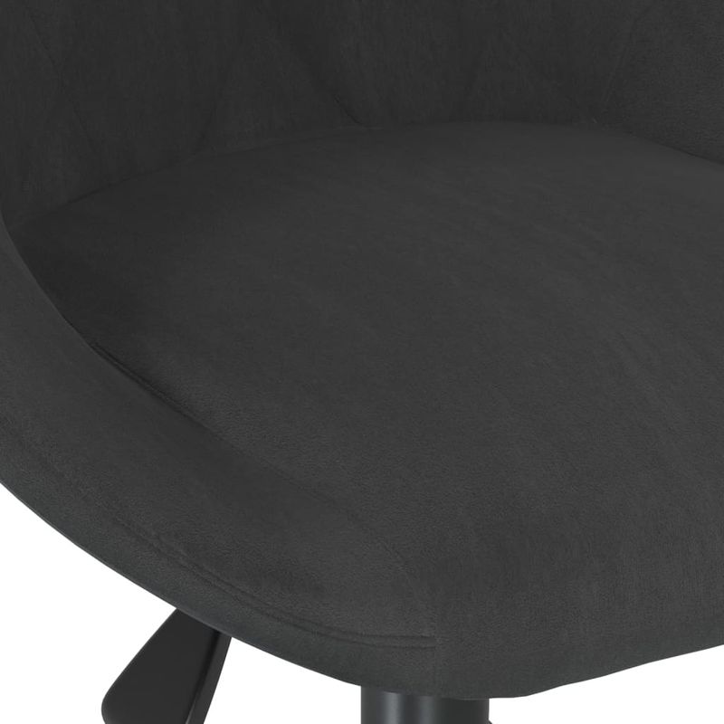 Casa si Gradina - Mobilier - Scaune si fotolii - Scaune - Scaune de bucatarie pivotante, 2 buc., negru, catifea - Infinity.ro