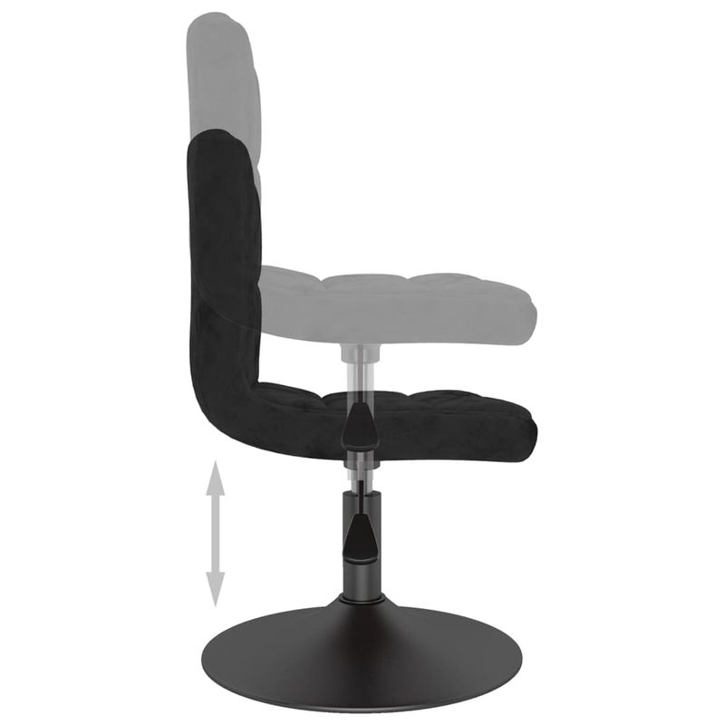 Casa si Gradina - Mobilier - Scaune si fotolii - Scaune - Scaune de bucatarie pivotante, 2 buc., negru, catifea - Infinity.ro