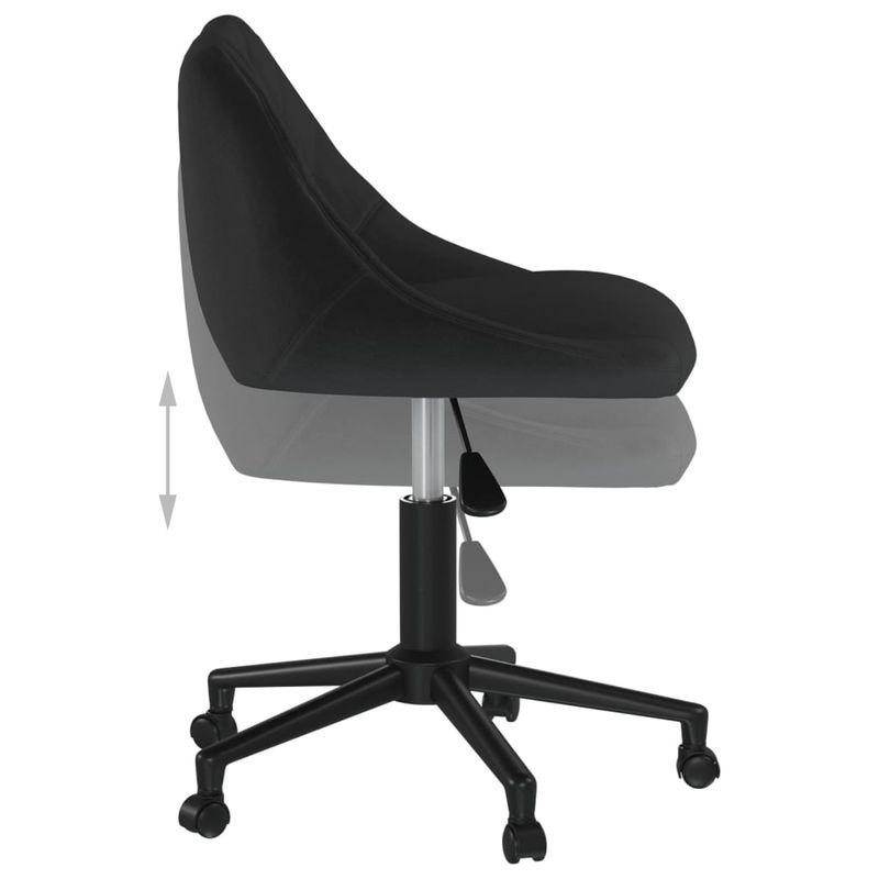 Casa si Gradina - Mobilier - Scaune si fotolii - Scaune - Scaune de bucatarie pivotante, 2 buc., negru, catifea - Infinity.ro