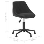 Casa si Gradina - Mobilier - Scaune si fotolii - Scaune - Scaune de bucatarie pivotante, 2 buc., negru, catifea - Infinity.ro