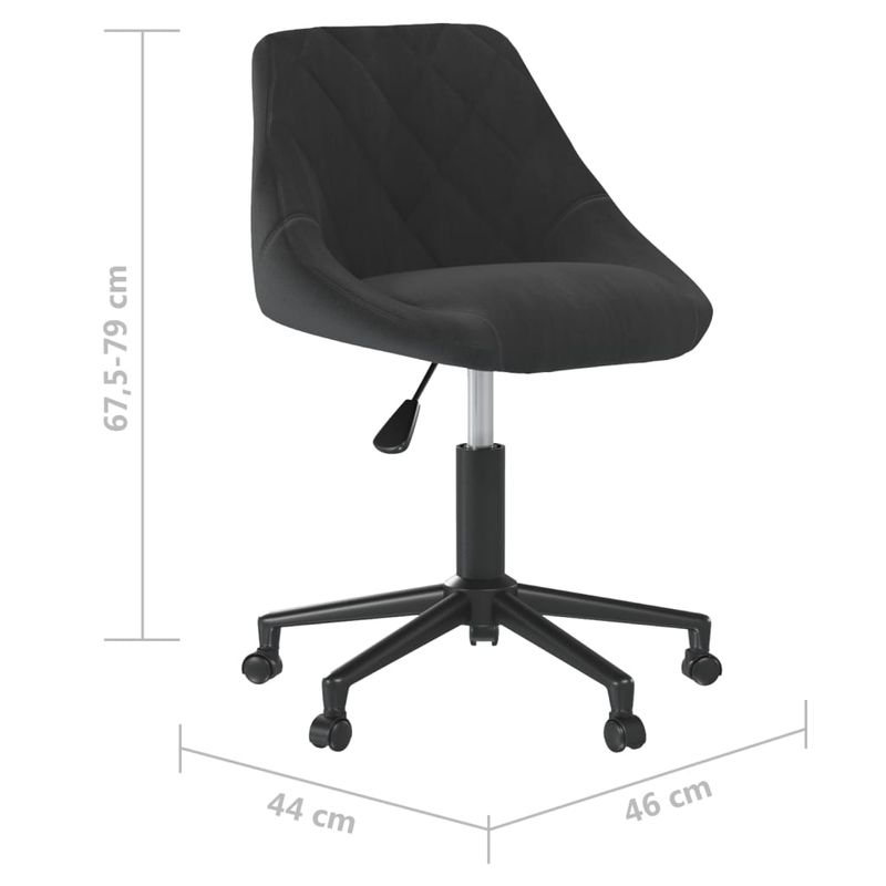 Casa si Gradina - Mobilier - Scaune si fotolii - Scaune - Scaune de bucatarie pivotante, 2 buc., negru, catifea - Infinity.ro