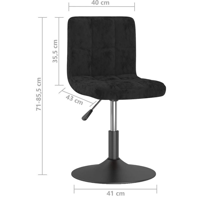 Casa si Gradina - Mobilier - Scaune si fotolii - Scaune - Scaune de bucatarie pivotante, 2 buc., negru, catifea - Infinity.ro
