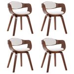 Casa si Gradina - Mobilier - Scaune si fotolii - Scaune - Scaune de bucatarie, 4 buc, lemn curbat si piele ecologica - Infinity.ro