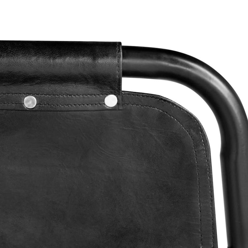 Casa si Gradina - Mobilier - Scaune si fotolii - Scaune - Scaune de bucatarie, 6 buc., negru, piele naturala - Infinity.ro