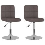 Casa si Gradina - Mobilier - Scaune si fotolii - Scaune - Scaune de bucatarie pivotante, 2 buc., gri taupe, textil - Infinity.ro