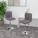 Casa si Gradina - Mobilier - Scaune si fotolii - Scaune - Scaune de bucatarie pivotante, 2 buc., gri taupe, textil - Infinity.ro