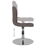 Casa si Gradina - Mobilier - Scaune si fotolii - Scaune - Scaune de bucatarie pivotante, 2 buc., gri taupe, textil - Infinity.ro
