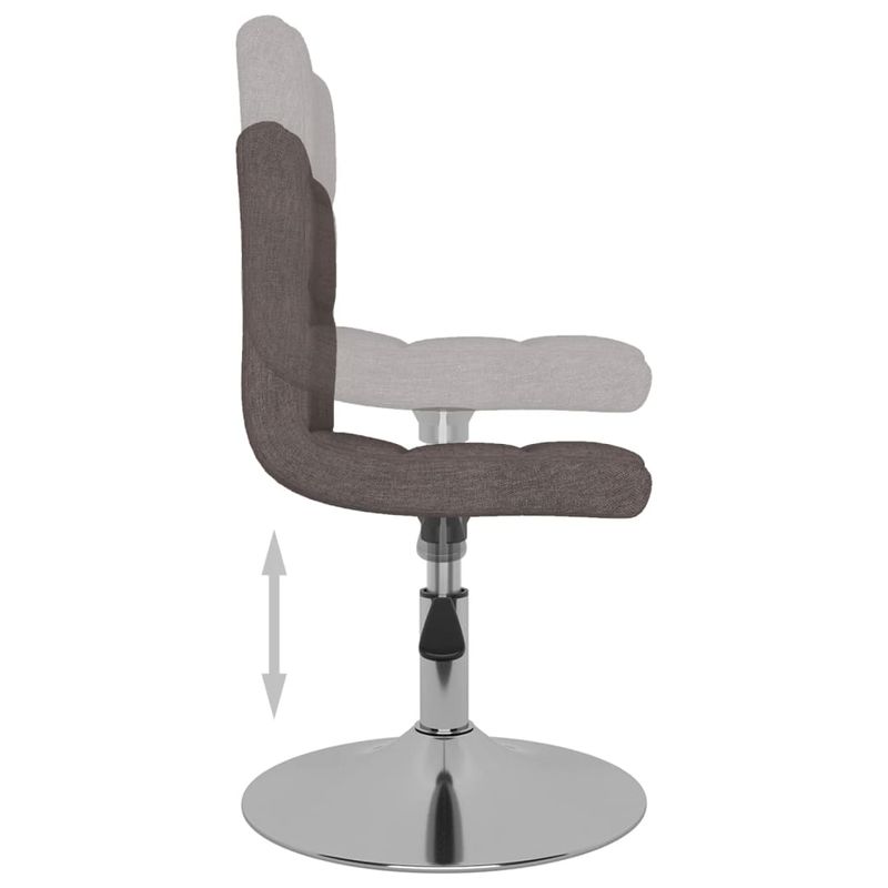 Casa si Gradina - Mobilier - Scaune si fotolii - Scaune - Scaune de bucatarie pivotante, 2 buc., gri taupe, textil - Infinity.ro