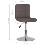 Casa si Gradina - Mobilier - Scaune si fotolii - Scaune - Scaune de bucatarie pivotante, 2 buc., gri taupe, textil - Infinity.ro