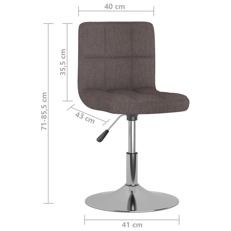 Casa si Gradina - Mobilier - Scaune si fotolii - Scaune - Scaune de bucatarie pivotante, 2 buc., gri taupe, textil - Infinity.ro