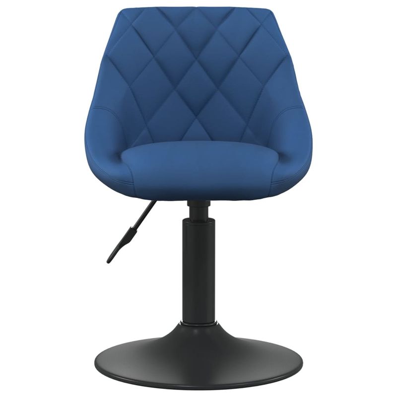 Casa si Gradina - Mobilier - Scaune si fotolii - Scaune - Scaune de bucatarie pivotante, 2 buc., albastru, catifea - Infinity.ro