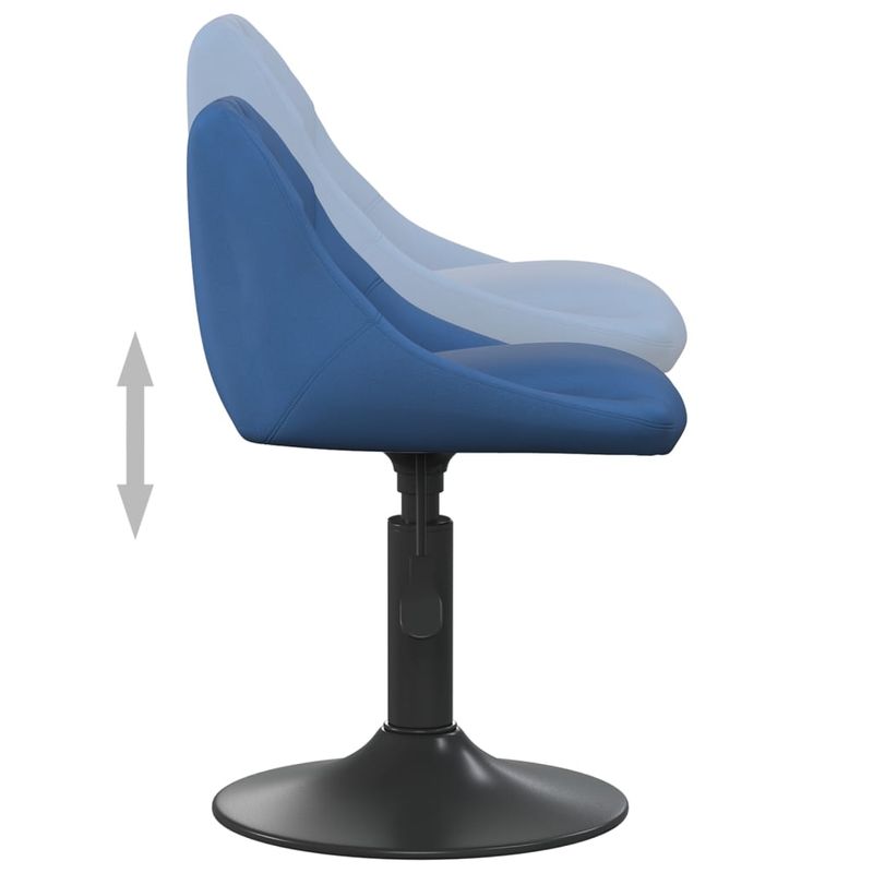 Casa si Gradina - Mobilier - Scaune si fotolii - Scaune - Scaune de bucatarie pivotante, 2 buc., albastru, catifea - Infinity.ro