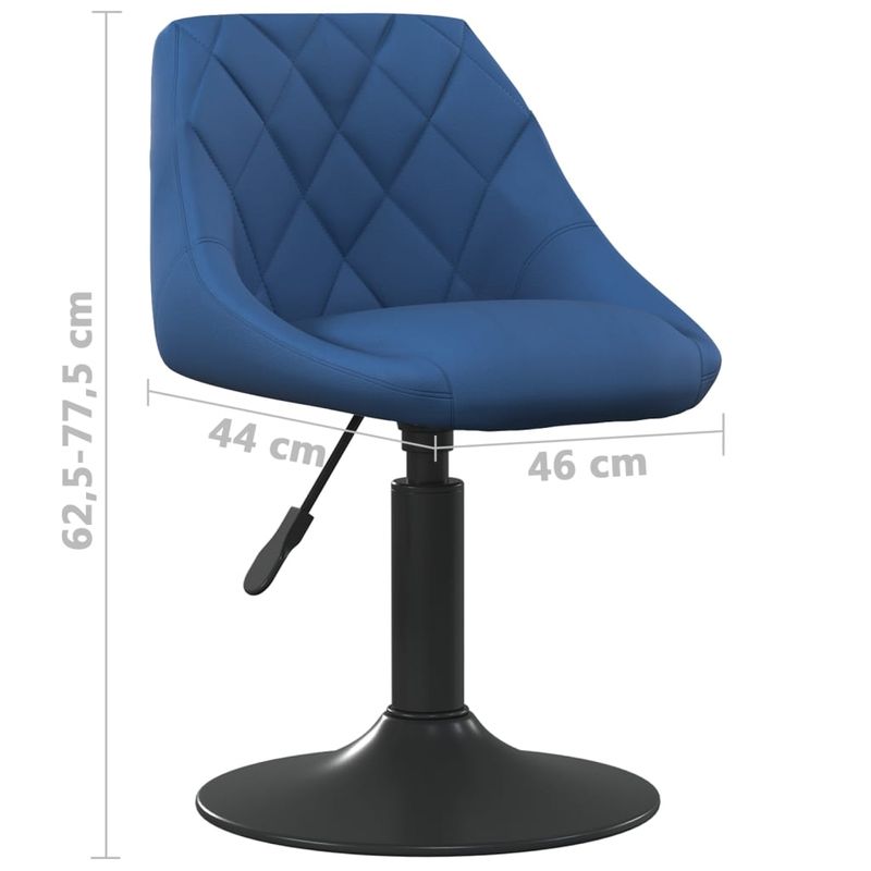 Casa si Gradina - Mobilier - Scaune si fotolii - Scaune - Scaune de bucatarie pivotante, 2 buc., albastru, catifea - Infinity.ro