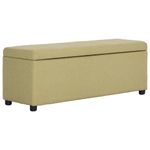 Casa si Gradina - Mobilier - Canapele si coltare - Banchete - Banca cu compartiment de depozitare, verde, 116 cm, poliester - Infinity.ro