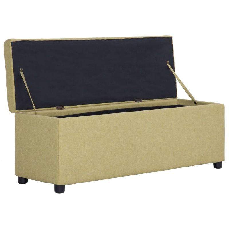 Casa si Gradina - Mobilier - Canapele si coltare - Banchete - Banca cu compartiment de depozitare, verde, 116 cm, poliester - Infinity.ro