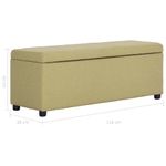 Casa si Gradina - Mobilier - Canapele si coltare - Banchete - Banca cu compartiment de depozitare, verde, 116 cm, poliester - Infinity.ro