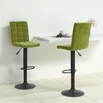 Casa si Gradina - Mobilier - Scaune si fotolii - Scaune - Scaune de bar, 2 buc., verde deschis, catifea - Infinity.ro