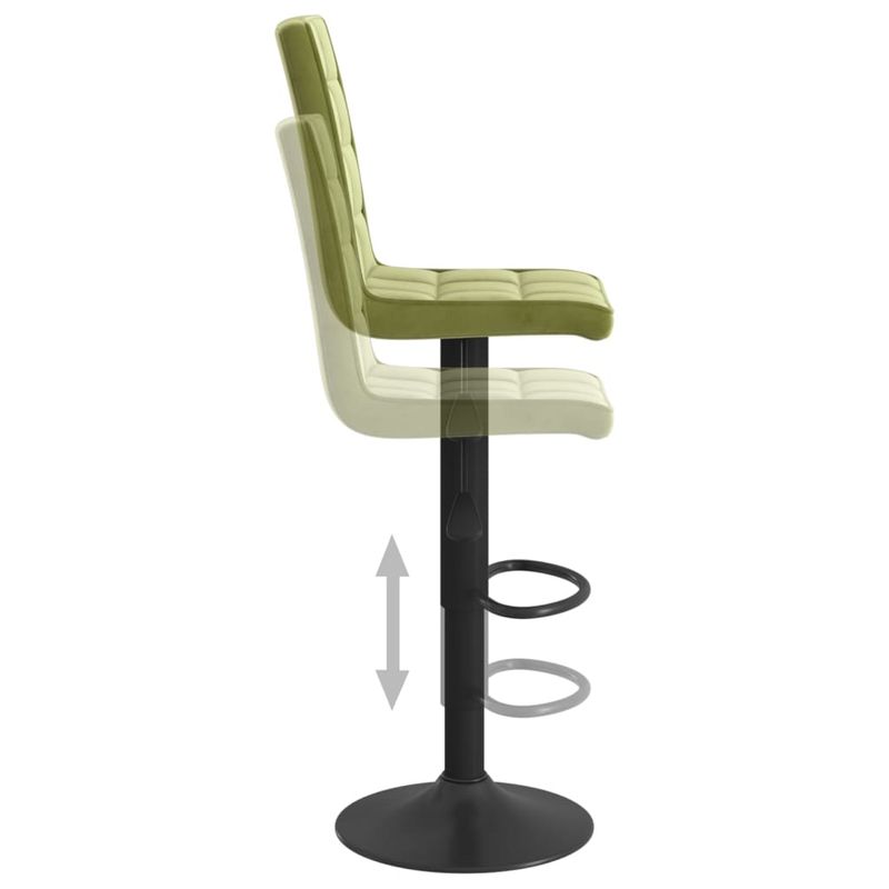 Casa si Gradina - Mobilier - Scaune si fotolii - Scaune - Scaune de bar, 2 buc., verde deschis, catifea - Infinity.ro