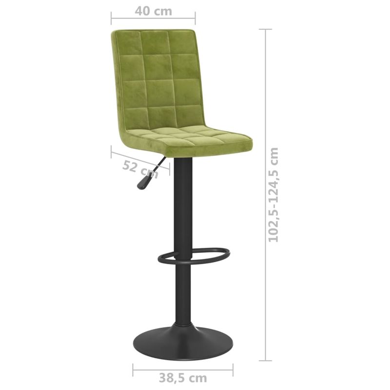 Casa si Gradina - Mobilier - Scaune si fotolii - Scaune - Scaune de bar, 2 buc., verde deschis, catifea - Infinity.ro