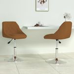 Casa si Gradina - Mobilier - Scaune si fotolii - Scaune - Scaune de bucatarie pivotante, 2 buc., maro, catifea - Infinity.ro