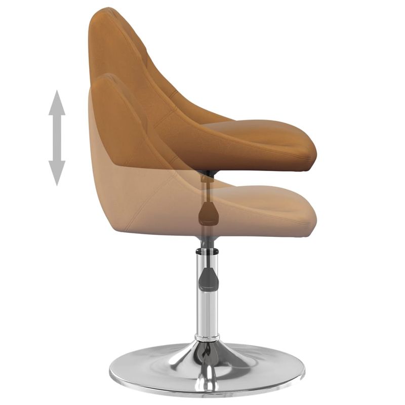Casa si Gradina - Mobilier - Scaune si fotolii - Scaune - Scaune de bucatarie pivotante, 2 buc., maro, catifea - Infinity.ro